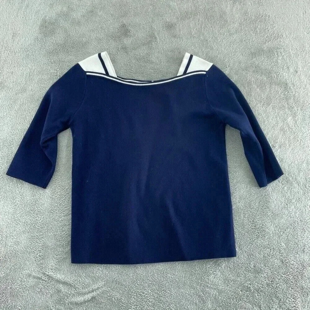 Vila Milano short sleeve Sweater Womens L Blue 3475